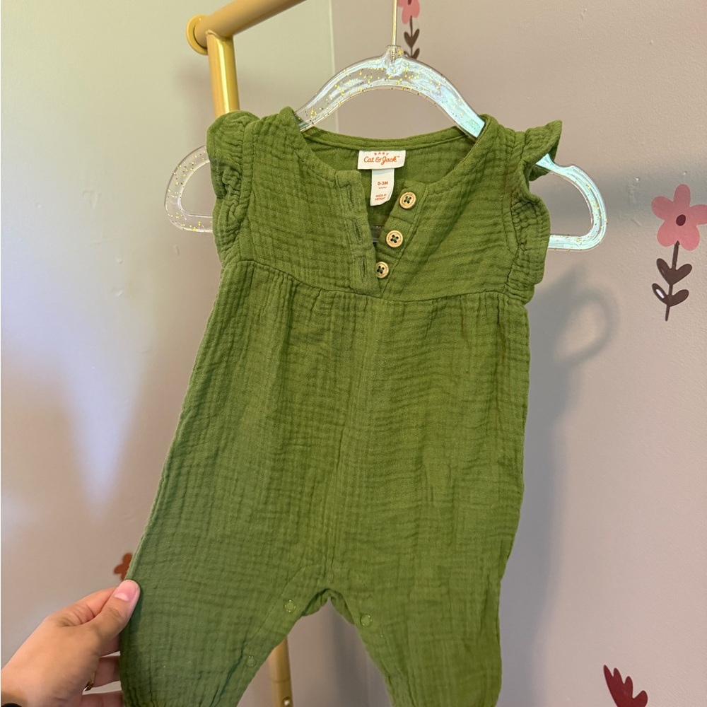 Green Kids Romper